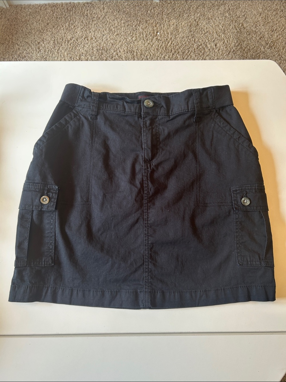 Lee Black Cotton Skirt Skort with Cargo Pockets Size 4
